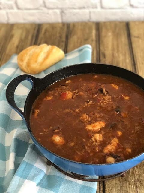 Arroz meloso de pulpo y langostinos