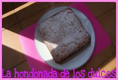 Final del puente con brownie de chocolate blanco y pistachos