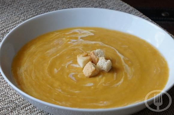 Crema de calabaza, patata y zanahoria