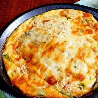 Tarta sin gluten de espárragos y muzzarella