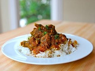 Cordero al curry para Navidad