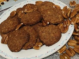 Galletas de guirlache de nueces pecanas