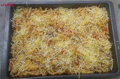 Macarrones finos con atún y gambas