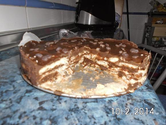Tarta de galletas y chocolate