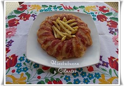 Pastel de pollo y bacon