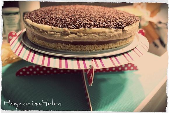 Tarta de tres chocolates
