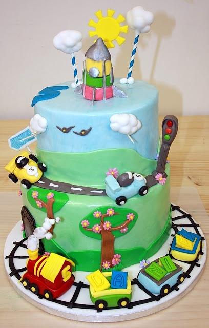 Tarta divertida para viajar en verano