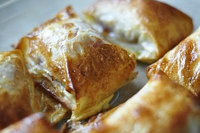 Mini paquetes de manzana, pera y foie para Navidad