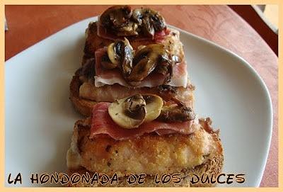 Otra ronda de pintxos rollitos de York y queso rellenos de bechamel
