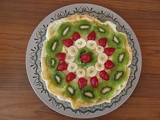 Tarta de frutas y crema pastelera