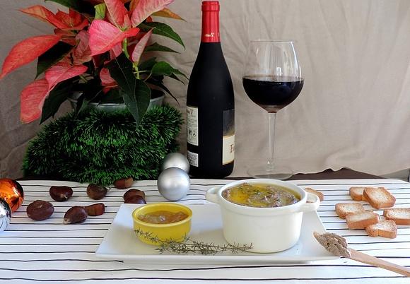 Paté de hígado de pollo con castañas al Pedro Ximénez