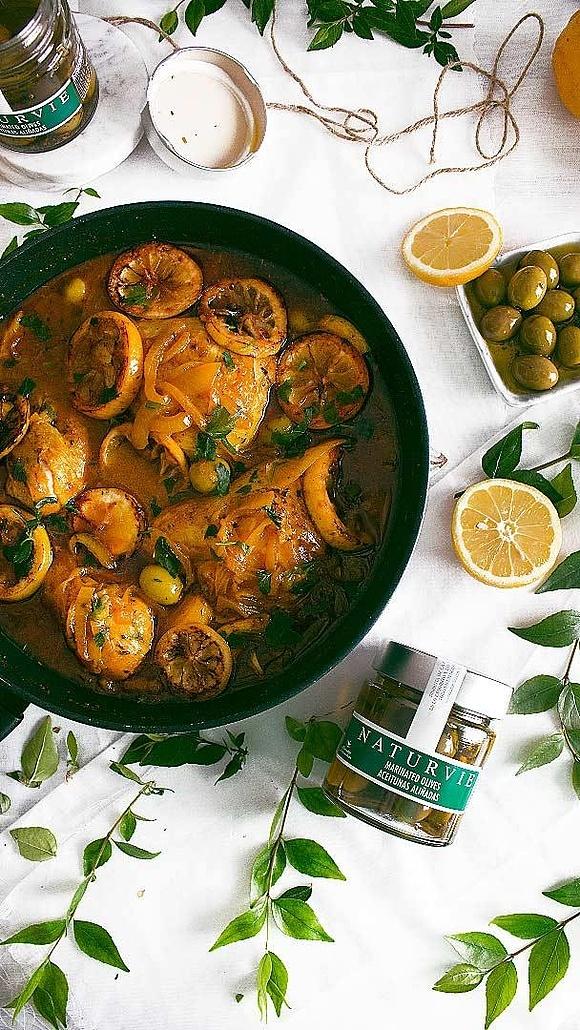 Pollo al limón estilo marroquí