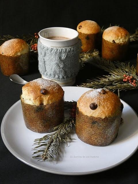 Mini Panettones con pepitas de Chocolate