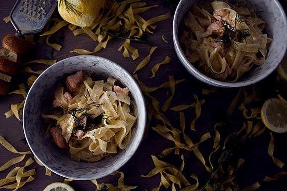 Pasta al Limón con Salmón