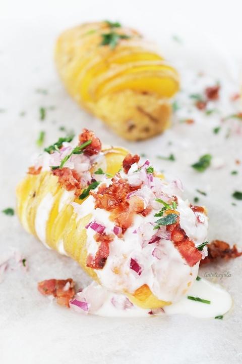 Patatas hasselback