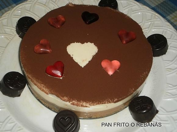 Tarta de café y chocolate blanco