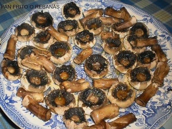 Champiñones al microondas