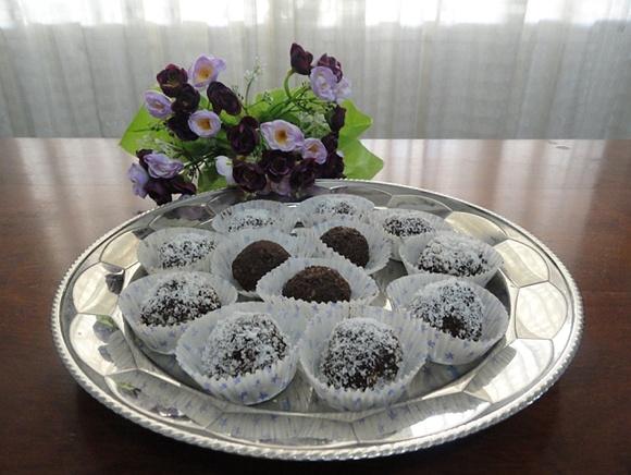 Bombones veganos de soja y chocolate