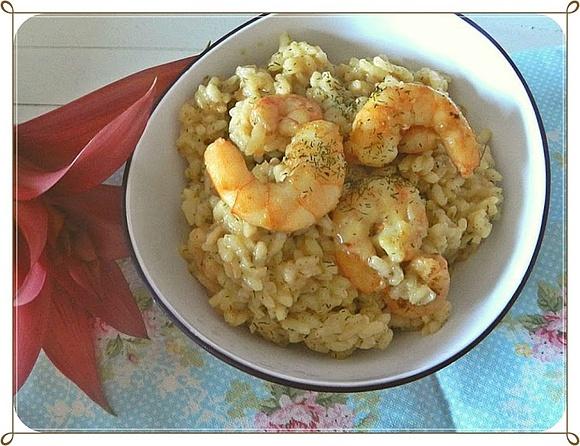 Risotto de langostinos