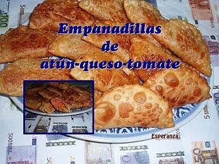 Empanadillas de atún, queso y tomate