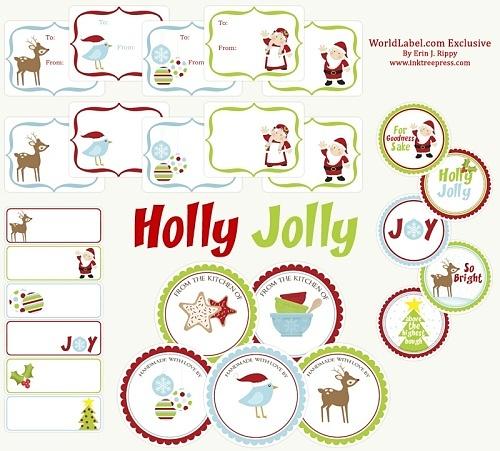 Etiquetas navideñas gratuitas para decorar cupcakes, dulces y regalos
