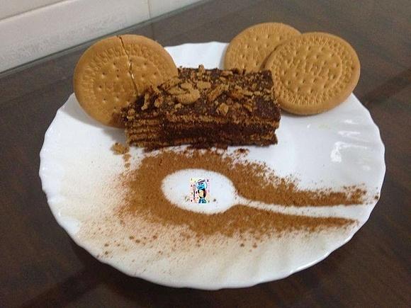 Tarta de chocolate con galletas bañadas en whisky