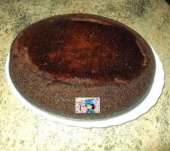 Bizcocho de chocolate sin huevo para madrina