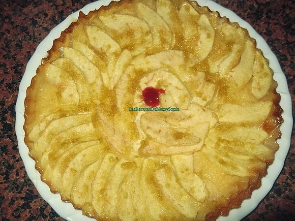 Tarta de manzana en microondas