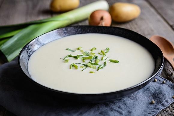 Vichyssoise sin nata y sin lactosa