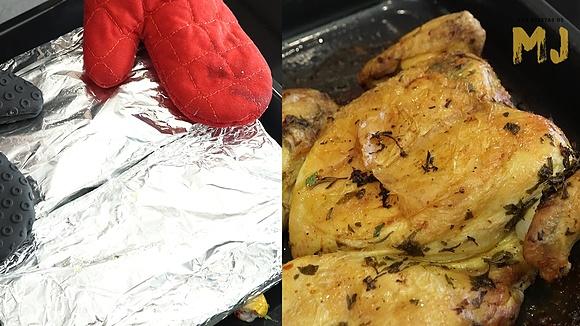 Pollo al mattone crujiente y con menos tiempo de cocción