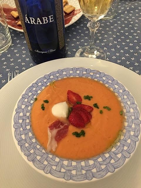 Salmorejo de fresas