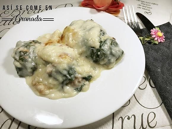 Acelgas rellenas gratinadas