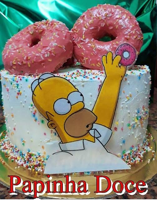Bolo de aniversário Homer Simpson