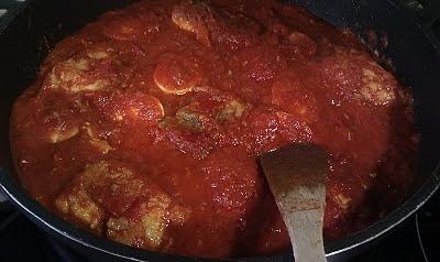Bacallà amb pebrot i tomàquet
