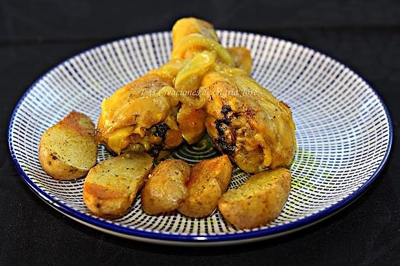 Muslos de pollo en salsa de curcuma