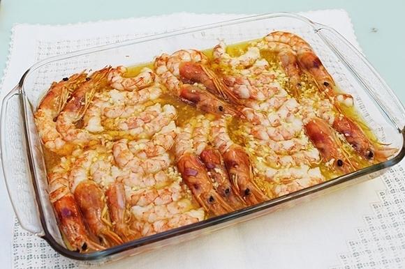 Gambones al horno
