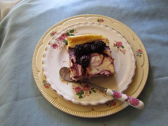 Barras de queso crema con moras