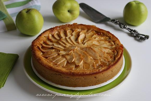 Tarta de manzana con textura cremosa