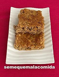 Barras de avena con manzana
