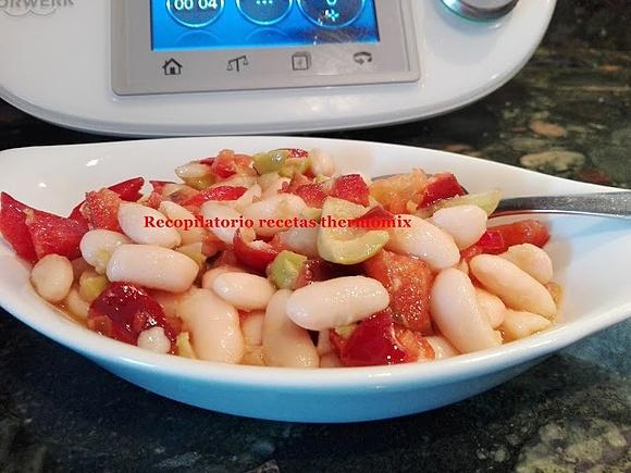 Ensalada de alubias blancas thermomix