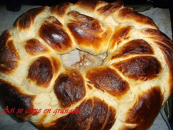 Roscón trenzado
