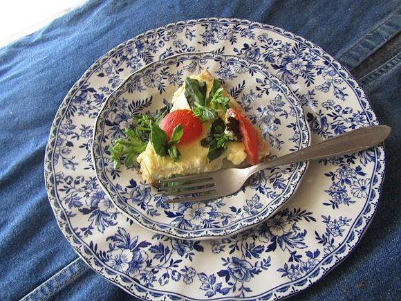 Tomato basil and ricotta tart