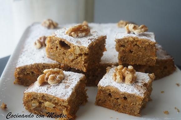 Bizcocho de zanahoria con nueces