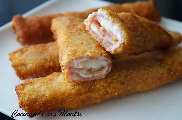 Rollitos de jamón y queso