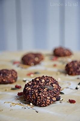 Galletas de copos de avena y cacao