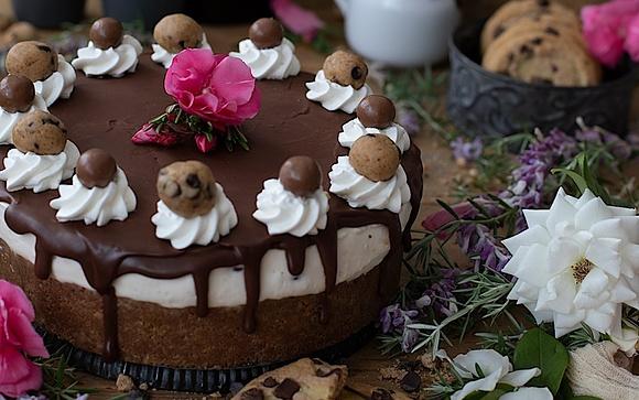 Tarta de queso y cookies sin horno, sin gelatina y sin huevo