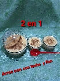 Arroz con leche y flan