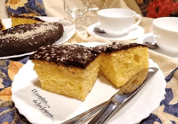 Tarta de coco y chocolate fácil y deliciosa