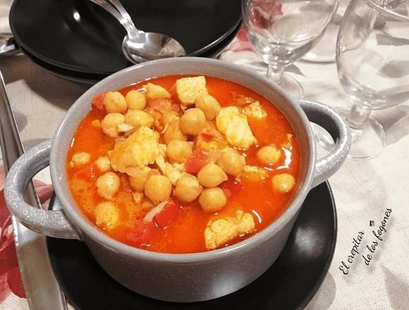 Garbanzos con bacalao