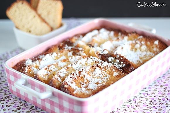 Brioche pudding de Dulce del blog Dulcedelimón
